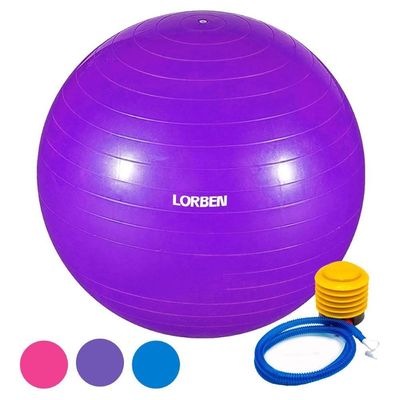 Bola De Pilates E Alongamento 65cm Suporta Até 150 Kg Roxo