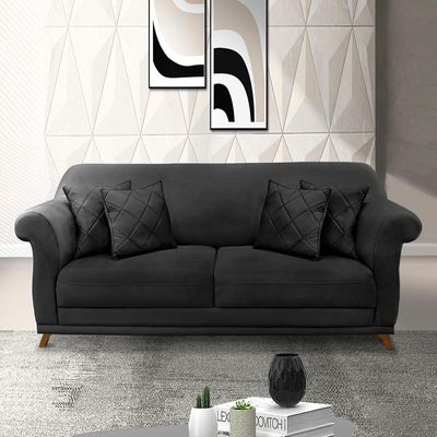 Sofa 2 Lugares Retro Polo 160cm Com Almofada Veludo 2237 Ezz 2237