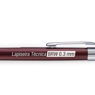 Lapiseira Técnica 0.3mm Com Borracha Brw