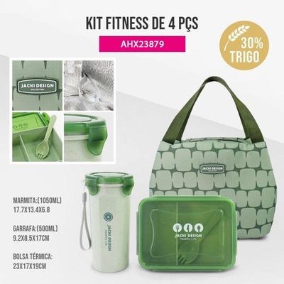 Kit Fitness De 3 Pçs - Elementos Verde