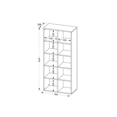 Estante Organizadora Clean 1,87m Branco