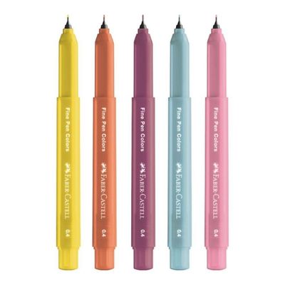 Caneta Ponta Fina Com Cheirinho 5 Cores Faber-castell