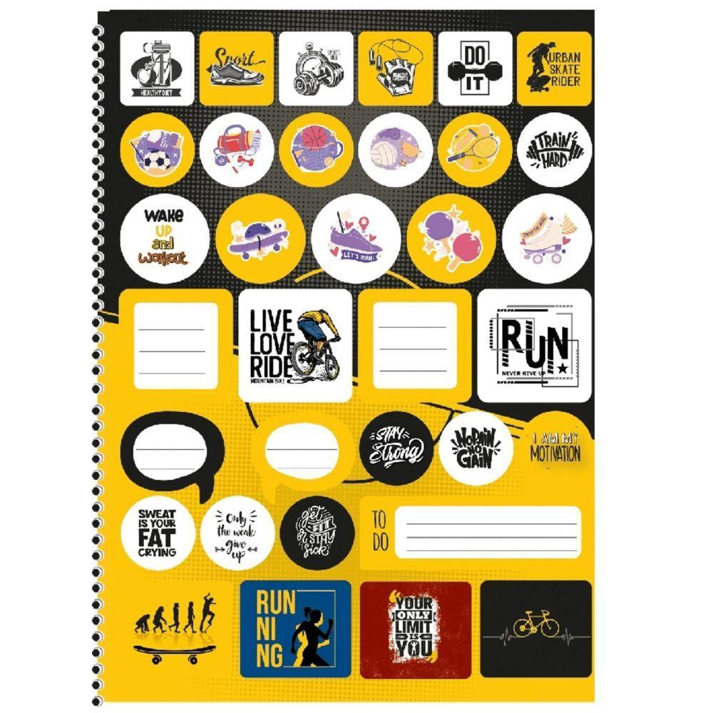 Caderno Espiral Capa Dura 10x1 - 160 Folhas - Be Strong - São Domingos