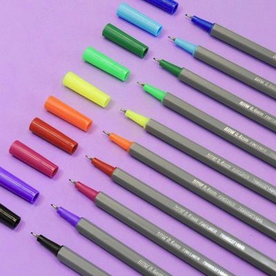 Caneta Hidrográfica Fineliner Ponta Fina 0.4mm Brw Amarelo