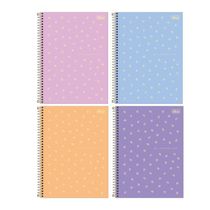 Caderno Espiral Capa Plástica 1 Matéria - 80 Folhas - Connect Neon Feminino - Tilibra