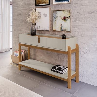 Aparador 2 Gavetas 50524 130cm Off White Cedro Dcasa Off White Cedro
