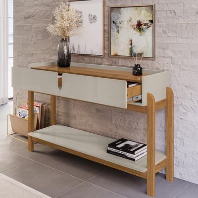 Aparador 2 Gavetas 50524 130cm Off White Cedro Dcasa Off White Cedro