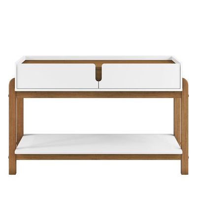 Aparador 2 Gavetas 50524 130cm Branco Cedro Dcasa Branco Cedro