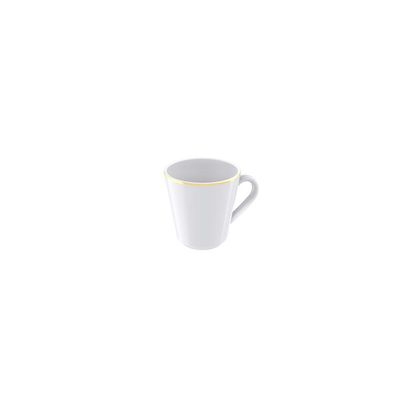 Xícara Café Filetada Tramontina Elisa Em Porcelana Com Borda Dourada 70 Ml