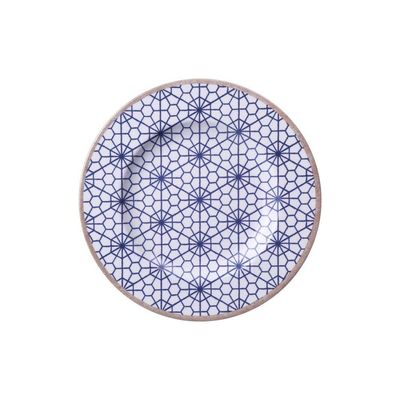 Prato Sobremesa Tramontina Abstratta Em Porcelana Decorada 21 Cm