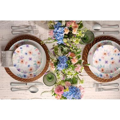 Prato Raso Tramontina Floratta Em Porcelana Decorada 28 Cm