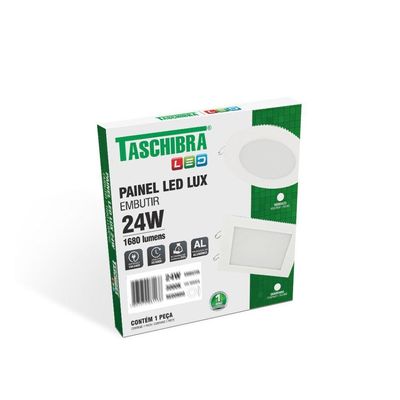 Painel Led 24w Quadrado Embutir - Taschibra 6500k (branca)