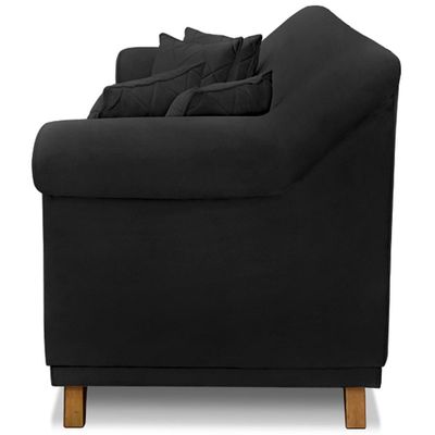 Sofa 3 Lugares Retro Polo 200cm Com Almofada Suede 1105 Ezz 1105