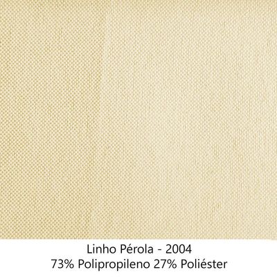 Sofa 3 Lugares Retro Polo 200cm Com Almofada Linho Perola Ezz Perola