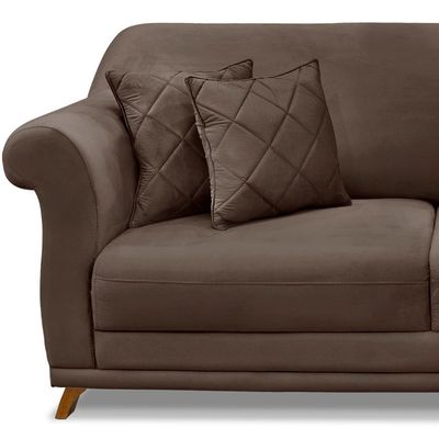 Sofa 2 Lugares Retro Polo 180cm Com Almofada Veludo 2231 Ezz 2231