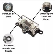 Porta Fusivel Base Som Automotivo Potencia Tipo MIDI