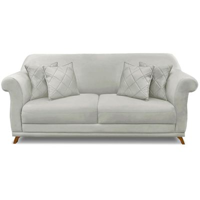 Sofa 2 Lugares Retro Polo 160cm Com Almofada Veludo 2223 Ezz 2223
