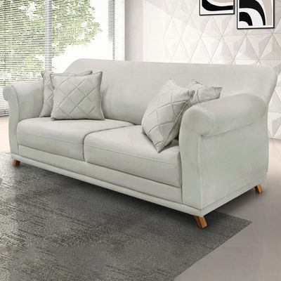 Sofa 2 Lugares Retro Polo 160cm Com Almofada Veludo 2223 Ezz 2223