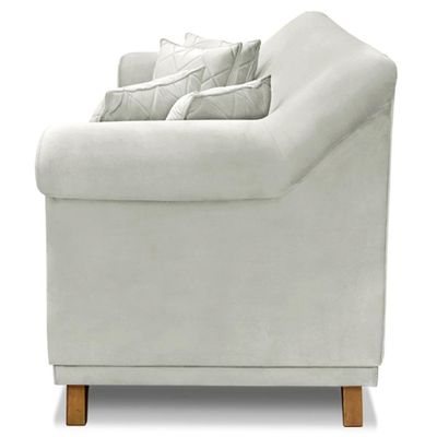 Sofa 2 Lugares Retro Polo 160cm Com Almofada Veludo 2223 Ezz 2223