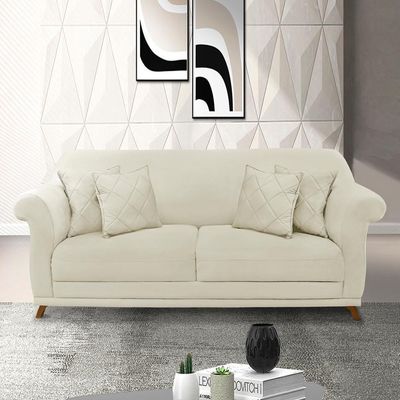 Sofa 2 Lugares Retro Polo 160cm Com Almofada Veludo 2221 Ezz 2221