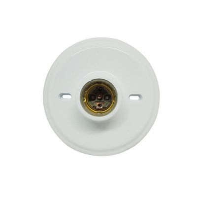Plafon Foxlux Plast Br Soq E-27 Porcelana Blister 4014