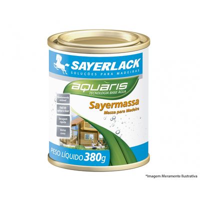 Massa P/Madeira Base Agua Sayermassa 380G Branco