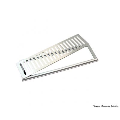 Grelha Aluminio Polida Completa 25X025