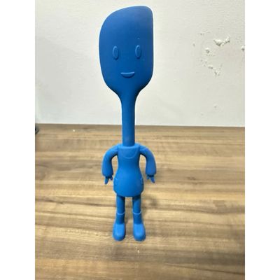 Espatula Boneco Silicone  Azul Wincy