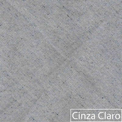 Divã Recamier Luxo Canadá 200cm Lado Direito Linho Adj Decor Cinza
