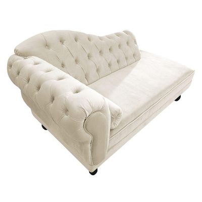 Divã Recamier Diana Lado Direito 120cm Corano Adj Decor Branco