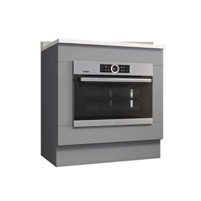 Balcão de Cozinha c/ Tampo Americana p/ Forno de Embutir 80cm Branco - Henn