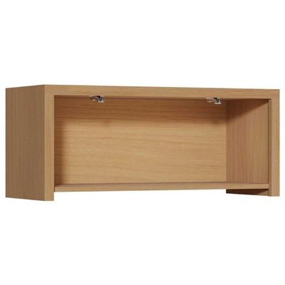 Armário Aéreo p/ Cozinha Condessa c/ 1 Porta Basculante 80cm Carvalho/Cinza - Nesher