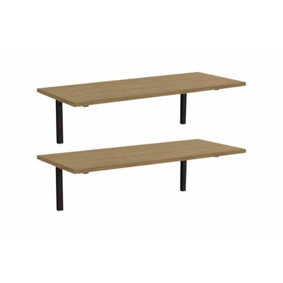 Modulado de Quarto Kit 2 Prateleiras Industrial LI009 21x72x29 Freijo/Preto - Kappesberg