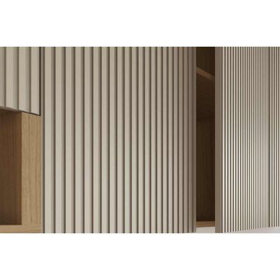 Armário Aéreo p/ Cozinha Simone Mendes c/ 2 Portas 80cm Carvalho/Cinza - Nesher