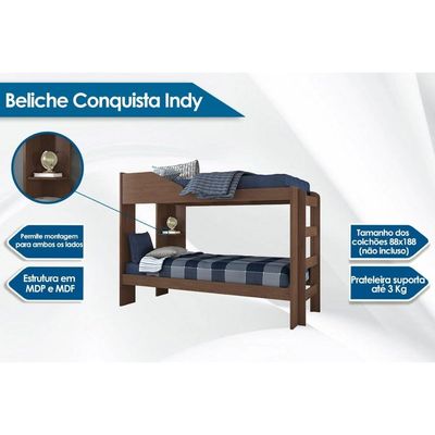 Colchão Pérola Polar (2un) + Beliche Indy Branco