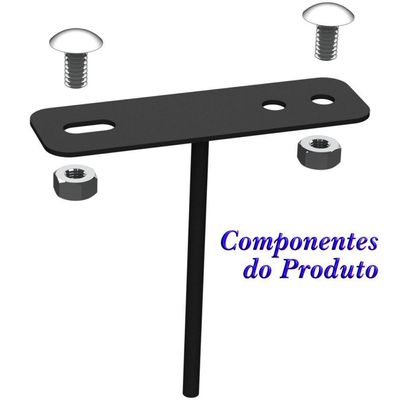 Suporte Estaca Chão Refletor - Preto