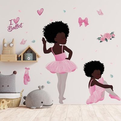 Adesivo De Parede Bailarina Love Ballet Titulos Modelo 2