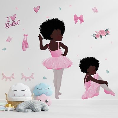 Adesivo De Parede Bailarina Love Ballet Titulos Modelo 2