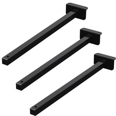 03 Suportes Refletor Fachada Banner Braço 30cm 03 Cj - Preto