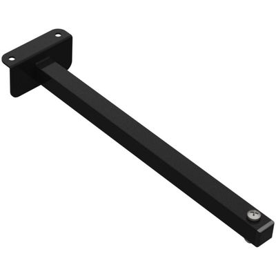 Suporte Refletor Fachada Banner Braço 30 Cm Preto