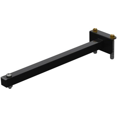 Suporte Refletor Fachada Banner Braço 30 Cm Preto