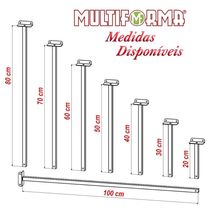 03 Suportes Refletor Fachada Banner Braço 30cm 03 Cj - Preto