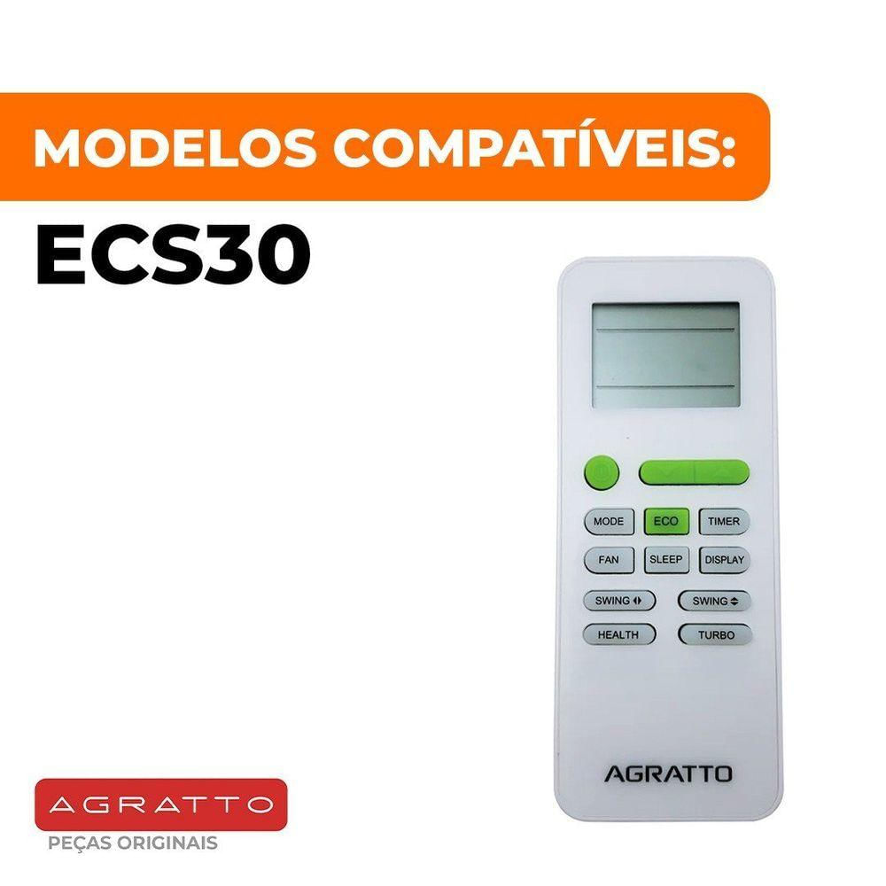 Controle Remoto 30.000 Btus Agratto Eco Ecs30 Original