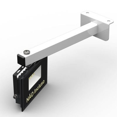 Suporte Refletor Fachada Banner Braço 20 Cm - Branco