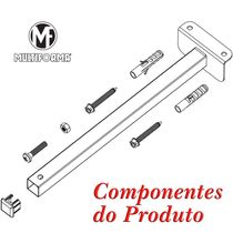 08 Suportes Refletor Fachada Banner Braço 20cm 08 Cj - Branco
