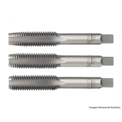 Macho Aco Liga Metrica Grossa 3Pcs 08X1,25