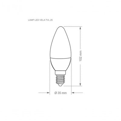Lâmpada Led Vela Clara Tvl 3w Taschibra E14/e27 Bivolt 2700k Luz Quente