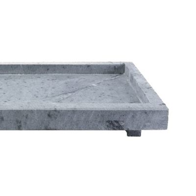 Tábua Gourmet Borda e Pé Para Servir Pedra Sabão P 30x10cm