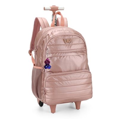 Kit Mochila Juvenil Estojo e Lancheira Rose Luxcel - MC47243