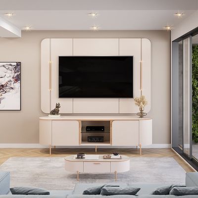 Painel para TV até 65 DJ Móveis Adele Off White